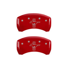 Load image into Gallery viewer, MGP Caliper Covers 10203RMB2RD Rear Set of 2: Red finish, Silver Mustang / Bar &amp; Pony (2015)