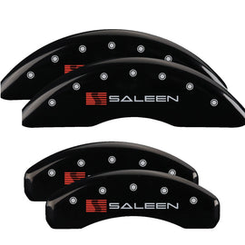 MGP Caliper Covers 10204SSLNBK Set of 4: Black finish, Silver Saleen