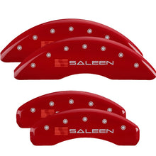 Load image into Gallery viewer, MGP Caliper Covers 10204SSLNRD Set of 4: Red finish, Silver Saleen
