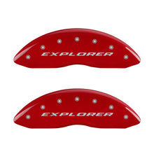Load image into Gallery viewer, MGP Caliper Covers 10215SXPLRD Set of 4: Red finish, Silver Explorer (2012-Up)