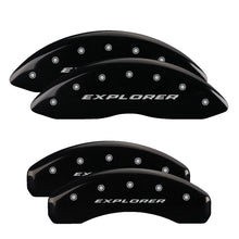 Load image into Gallery viewer, MGP Caliper Covers 10215SXPLBK Set of 4: Black finish, Silver Explorer (2012-Up)