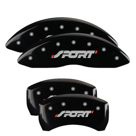 MGP Caliper Covers 10229SSPOBK Set of 4: Black finish, Silver Sport (Bold)