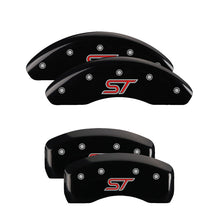Load image into Gallery viewer, MGP Caliper Covers 10236SSTOBK Set of 4: Black finish, Silver ST