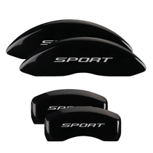 Load image into Gallery viewer, MGP Caliper Covers 10241SSP2BK Set of 4: Black finish, Silver Sport (2015, No Bolts)