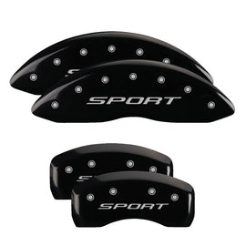 MGP Caliper Covers 10241SSPTBK Set of 4: Black finish, Silver Sport (2015)