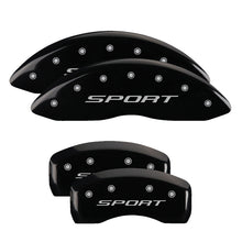 Load image into Gallery viewer, MGP Caliper Covers 10244SSPTBK Set of 4: Black finish, Silver Sport (2015)