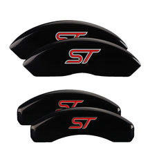 Load image into Gallery viewer, MGP Caliper Covers 10244SST1BK Set of 4: Black finish, Silver ST (No Bolts)