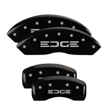 Load image into Gallery viewer, MGP Caliper Covers 10247SEDGBK Set of 4: Black finish, Silver Edge