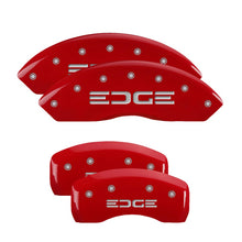 Load image into Gallery viewer, MGP Caliper Covers 10247SEDGRD Set of 4: Red finish, Silver Edge