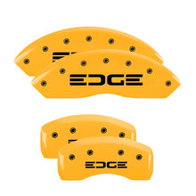 Load image into Gallery viewer, MGP Caliper Covers 10247SEDGYL Set of 4: Yellow finish, Black Edge