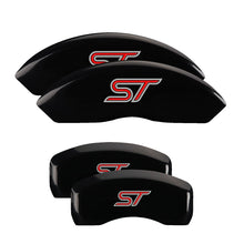 Load image into Gallery viewer, MGP Caliper Covers 10247SST1BK Set of 4: Black finish, Silver ST (No Bolts)