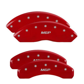 MGP Caliper Covers 10248SMGPRD Set of 4: Red finish, Silver MGP