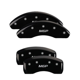 MGP Caliper Covers 10250SMGPBK Set of 4: Black finish, Silver MGP