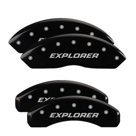 MGP Caliper Covers 10252SEXPBK Set of 4: Black finish, Silver Explorer (Pre-2011)