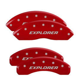 MGP Caliper Covers 10252SEXPRD Set of 4: Red finish, Silver Explorer (Pre-2011)