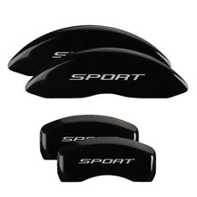 Load image into Gallery viewer, MGP Caliper Covers 10252SSP2BK Set of 4: Black finish, Silver Sport (2015, No Bolts)