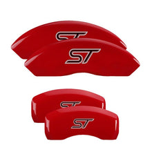 Load image into Gallery viewer, MGP Caliper Covers 10252SST1RD Set of 4: Red finish, Silver ST (No Bolts)
