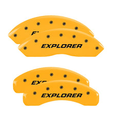 Load image into Gallery viewer, MGP Caliper Covers 10252SEXPYL Set of 4: Yellow finish, Black Explorer (Pre-2011)