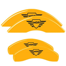 Load image into Gallery viewer, MGP Caliper Covers 10255SMGPYL Set of 4: Yellow finish, Black MGP
