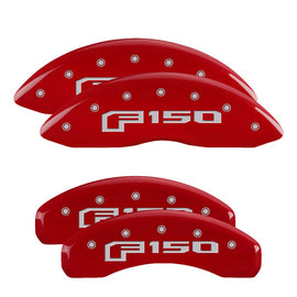 MGP Caliper Covers 10256SF16RD Set of 4: Red finish, Silver F-150 (2015)