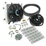 BD Diesel 1030606-12 BD Xtrude Transmission Cooler with Fan - Complete Kit 1/2in Lines