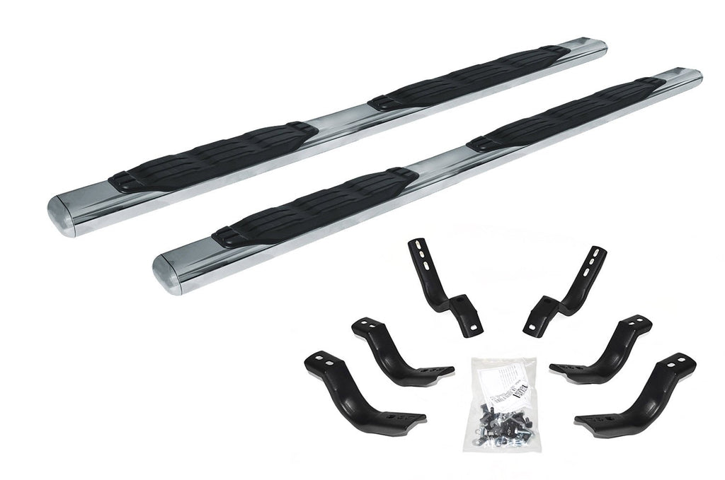 Go Rhino 105415580PS 5" side steps provide enhanced vehicle access with wide step area