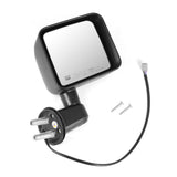 Omix 1100224 Door Mirror; Right; Power; Black; Heated;