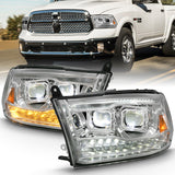 ANZO USA 111465 LED Projector Plank Style Switchback H.L Halo Chrome Amber (OE Style)