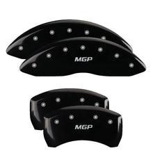 Load image into Gallery viewer, MGP Caliper Covers 11221SMGPBK Set of 4: Black finish, Silver MGP