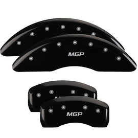 MGP Caliper Covers 11223SMGPBK Set of 4: Black finish, Silver MGP