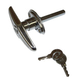 Omix 1190102 Liftgate T-Handle; Rear; Chrome; Keys Included;