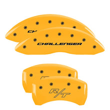 Load image into Gallery viewer, MGP Caliper Covers 12001SCBRYL Set of 4: Yellow finish, Black Challenger (Block) / R/T
