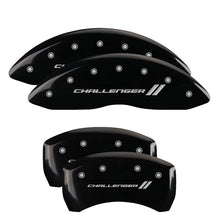 Load image into Gallery viewer, MGP Caliper Covers 12001SCL1BK Set of 4: Black finish, Silver Challenger ll