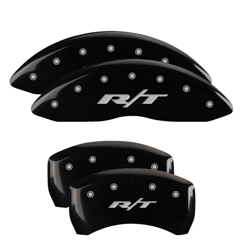 MGP Caliper Covers 12001SRT1BK Set of 4: Black finish, Silver RT1 (Truck)