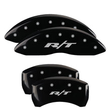 Load image into Gallery viewer, MGP Caliper Covers 12001SRT1BK Set of 4: Black finish, Silver RT1 (Truck)