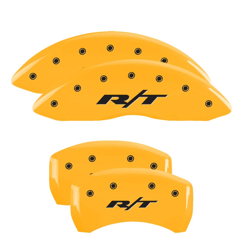 MGP Caliper Covers 12001SRT1YL Set of 4: Yellow finish, Black RT1 (Truck)