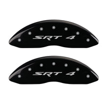Load image into Gallery viewer, MGP Caliper Covers 12002FSR4BK Front Set of 2: Black finish, Silver SRT 4