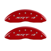 Load image into Gallery viewer, MGP Caliper Covers 12002FSR4RD Front Set of 2: Red finish, Silver SRT 4