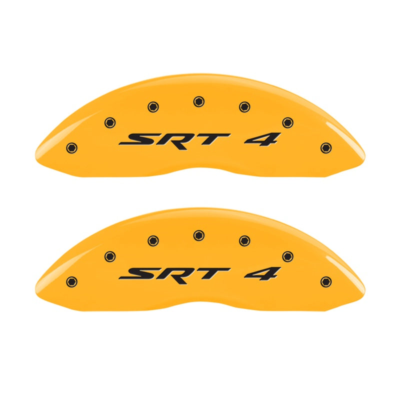 MGP Caliper Covers 12002FSR4YL Front Set of 2: Yellow finish, Black SRT 4