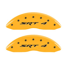 Load image into Gallery viewer, MGP Caliper Covers 12002FSR4YL Front Set of 2: Yellow finish, Black SRT 4
