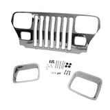 Omix 1203306 Grille Overlay; Chrome; Mopar Licensed;