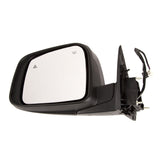 Omix 1203937 Door Mirror; Left; Power; Heat; Memory; w/Signal; Black Smoke;