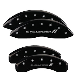 MGP Caliper Covers 12088SCL1BK Set of 4: Black finish, Silver Challenger ll