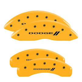 MGP Caliper Covers 12088SDD3YL Set of 4: Yellow finish, Black Dodge ll