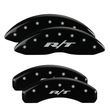 Load image into Gallery viewer, MGP Caliper Covers 12088SRT1BK Set of 4: Black finish, Silver RT1 (Truck)