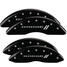MGP Caliper Covers 12124SDD3BK Set of 4: Black finish, Silver Dodge ll