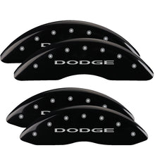 Load image into Gallery viewer, MGP Caliper Covers 12124SDD4BK Set of 4: Black finish, Silver Dodge (No Stripes)