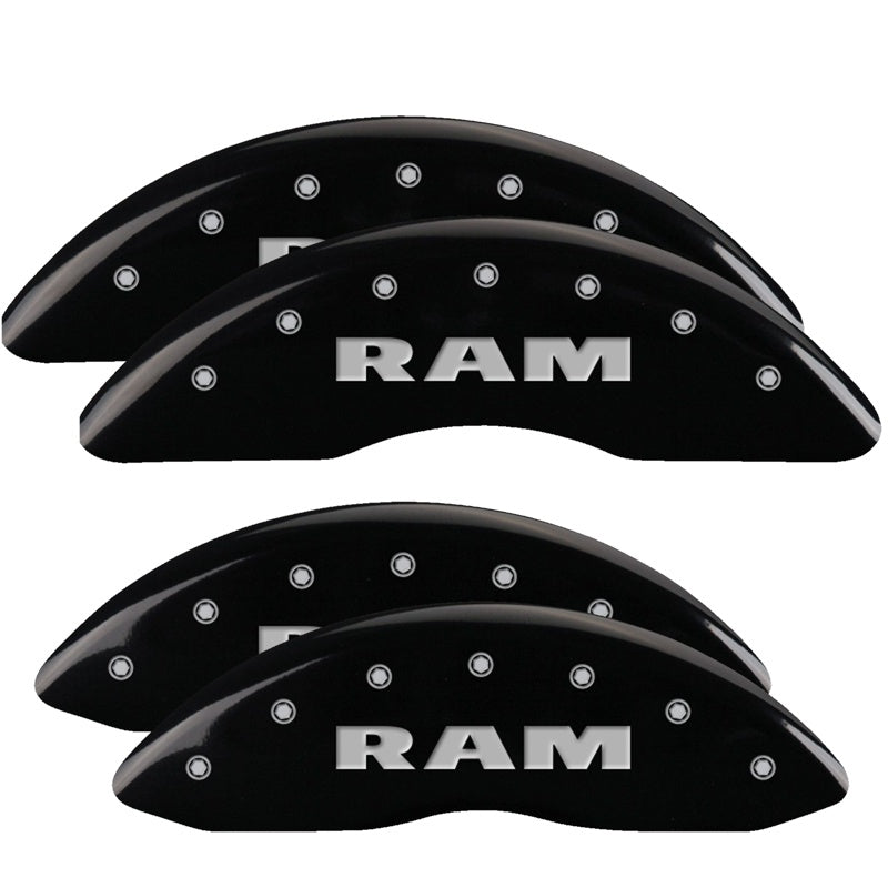 MGP Caliper Covers 12124SRAMBK Set of 4: Black finish, Silver RAM