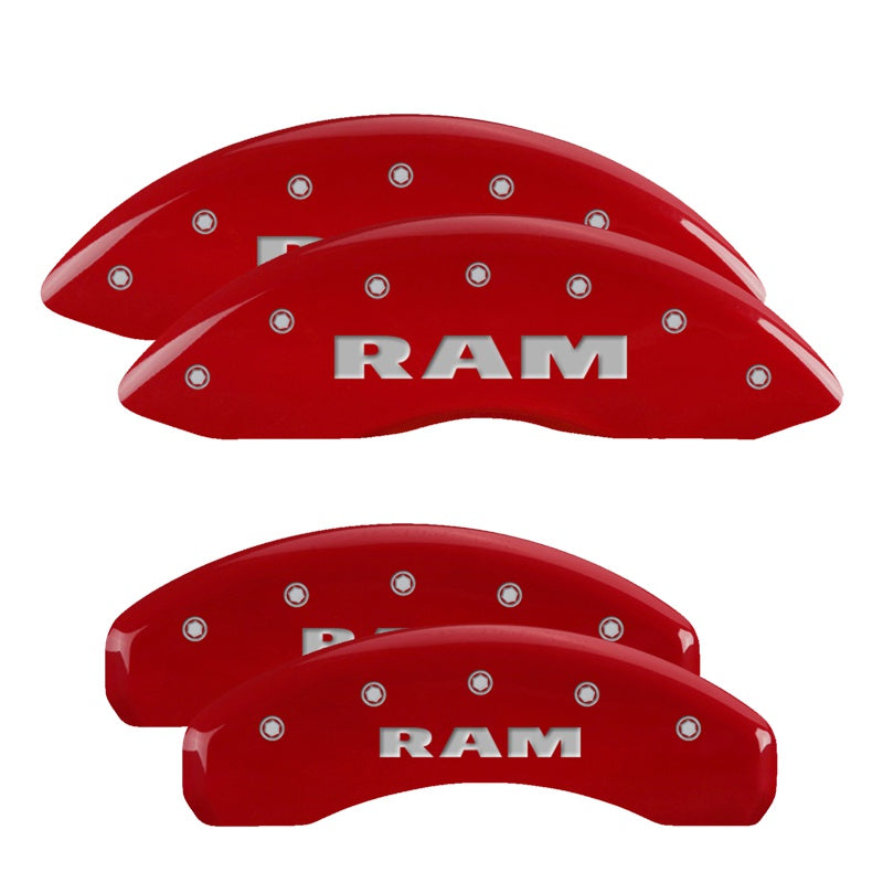 MGP Caliper Covers 12134SRAMRD Set of 4: Red finish, Silver RAM