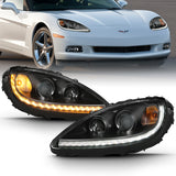 ANZO USA 121553 Projector Plank Style Switchback Headlight Black Amber